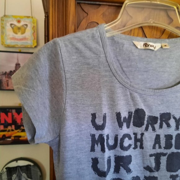 🌟FREE with purchase🌟Funny Career/Work Message Cotton Tee - Gray, Size S - Picture 4 of 16